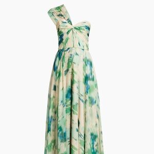 Amsale Green Sleeveless Maxi Gown for Weddings